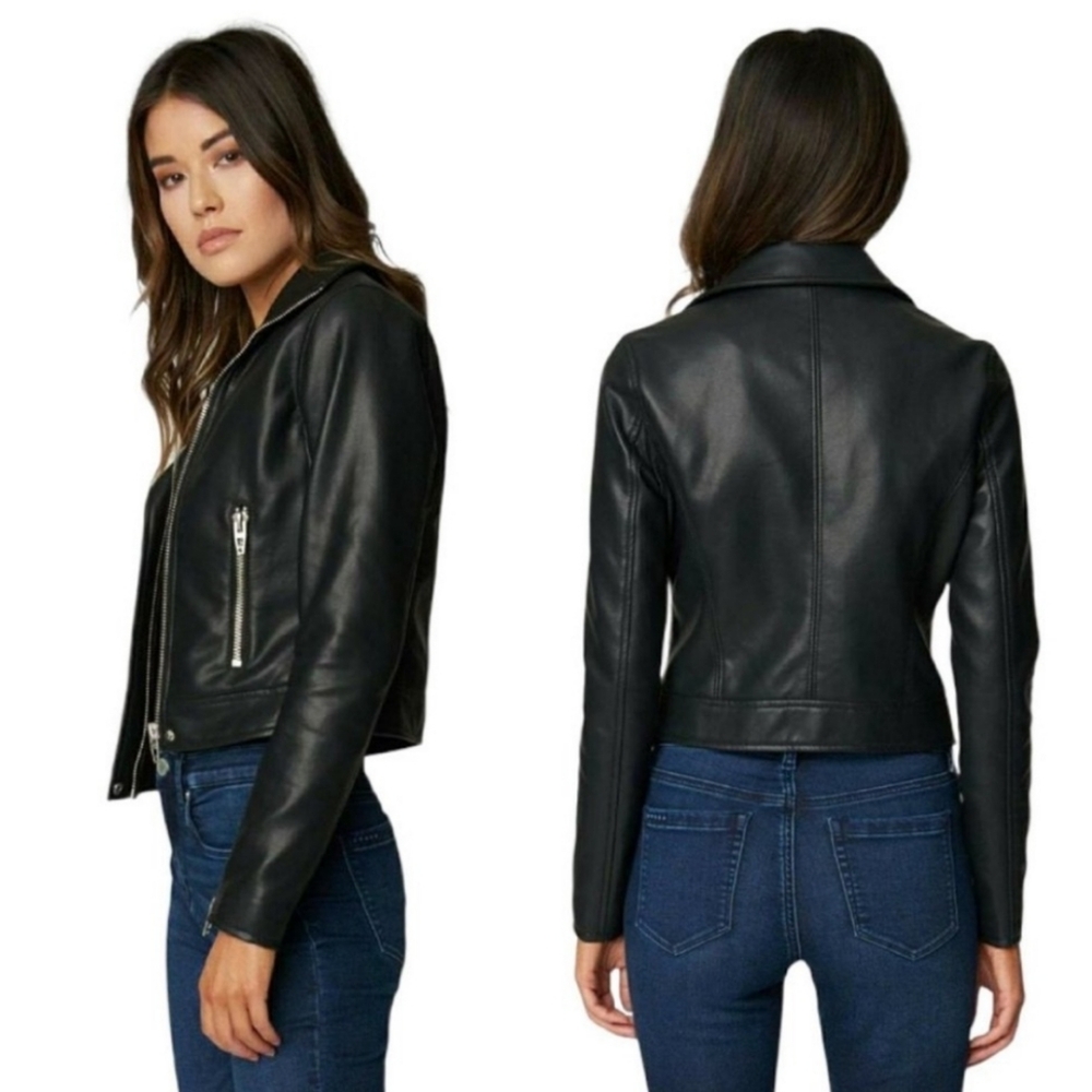 BlankNYC Black Faux Leather Moto Jacket Sz LRG NWT